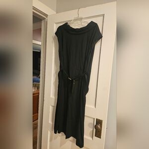 Talbots Black Midi Dress with Belt